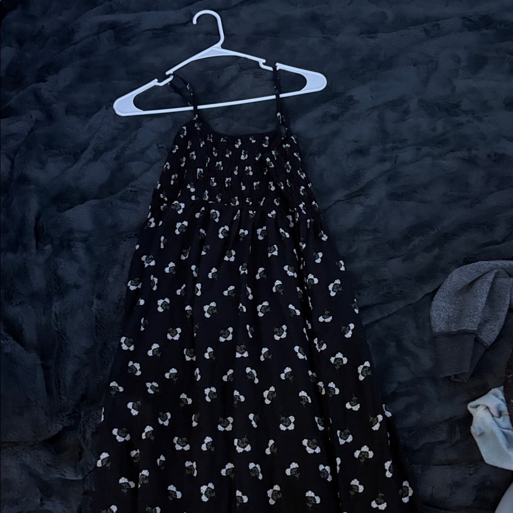 Floral Black Dress